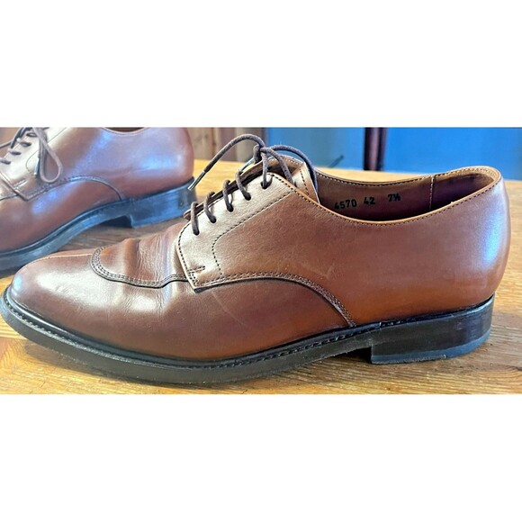 Bottier Saint Germain Men’s Oxford Shoes Vintage Size 7.5 Brown Leather French main image 8